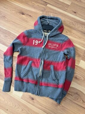 Y2K Hollister Waffle Knit Zip Up Hoodie
